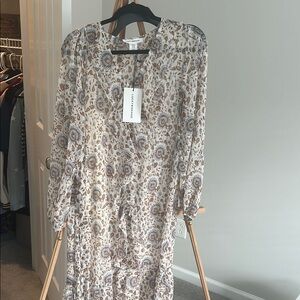 NWT lucky brand-Cream Floral Dress